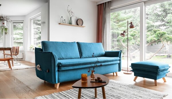 Tirkizna sklopiva sofa 225 cm Charming Charlie – Miuform
