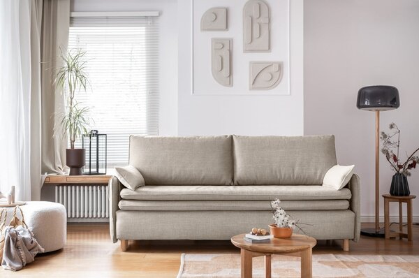 Bež sklopiva sofa 207 cm Simon – Miuform