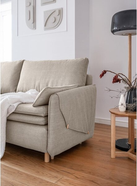 Bež sklopiva sofa 207 cm Simon – Miuform