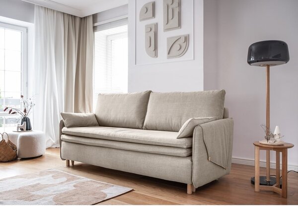 Bež sklopiva sofa 207 cm Simon – Miuform