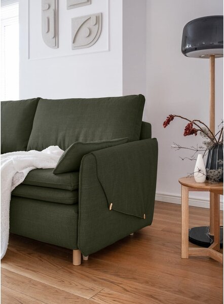 Zelena sklopiva sofa 207 cm Simon – Miuform