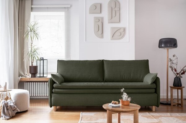 Zelena sklopiva sofa 207 cm Simon – Miuform