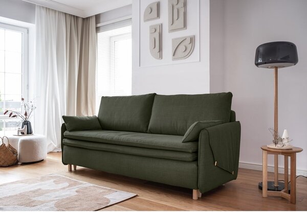 Zelena sklopiva sofa 207 cm Simon – Miuform