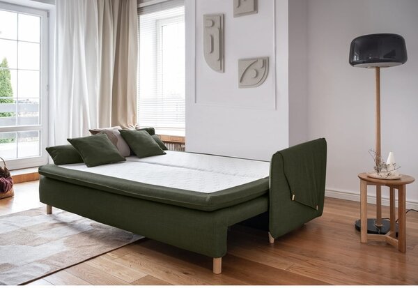 Zelena sklopiva sofa 207 cm Simon – Miuform