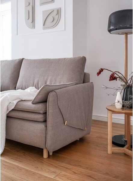 Svjetlo smeđa sklopiva sofa 207 cm Simon – Miuform