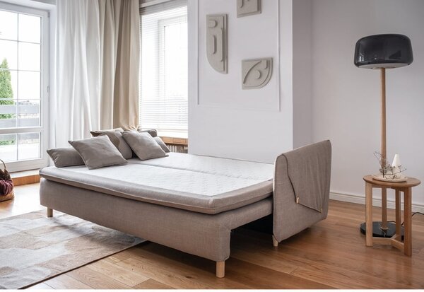 Svjetlo smeđa sklopiva sofa 207 cm Simon – Miuform