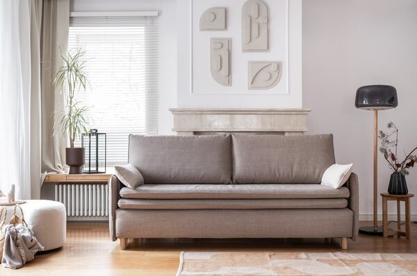 Svjetlo smeđa sklopiva sofa 207 cm Simon – Miuform