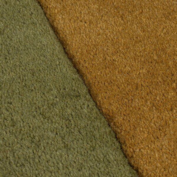 Zeleni ručno rađen vunen tepih 150x240 cm Lozenge – Flair Rugs