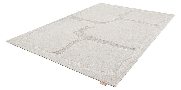 Svijetlo sivi vunen tepih 160x230 cm Morphic Organica – Agnella