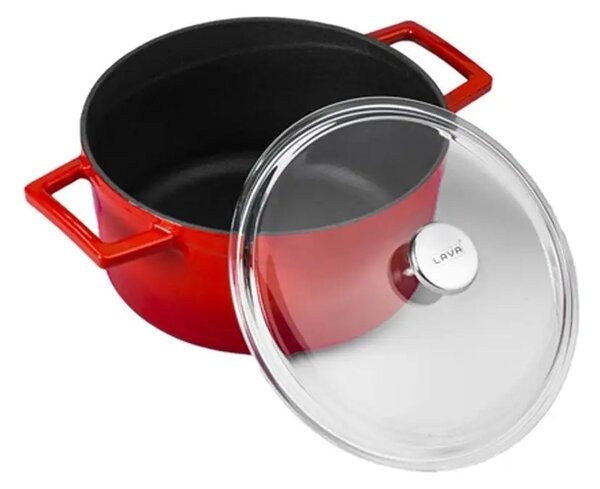 Lava Glaze okrugli Dutch oven sa staklenim poklopcem