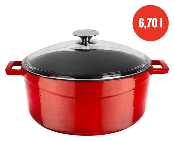 Lava Glaze okrugli Dutch oven sa staklenim poklopcem
