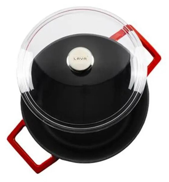 Lava Glaze okrugli Dutch oven sa staklenim poklopcem