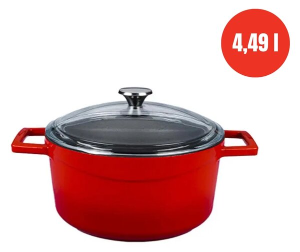 Lava Glaze okrugli Dutch oven sa staklenim poklopcem