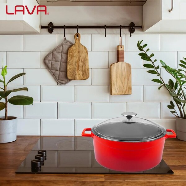 Lava Glaze okrugli Dutch oven sa staklenim poklopcem