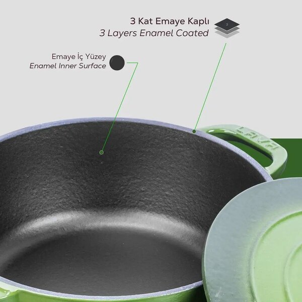 Lava Experience okrugli niski Dutch oven