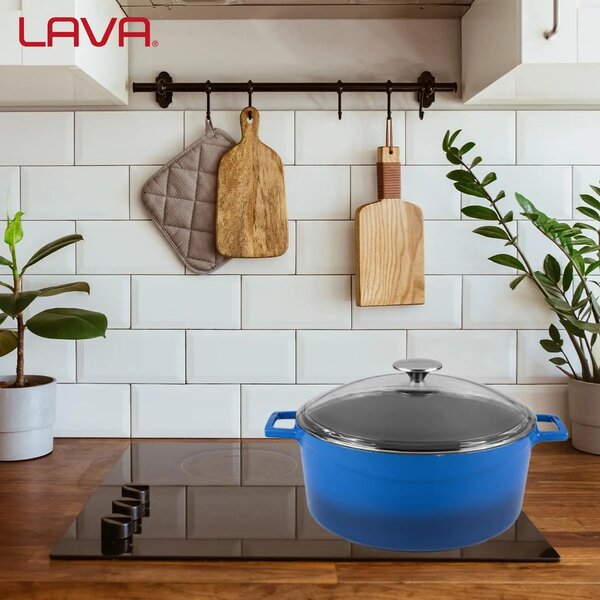 Lava Glaze okrugli Dutch oven sa staklenim poklopcem