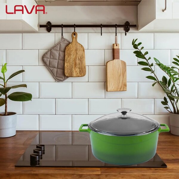Lava Glaze okrugli Dutch oven sa staklenim poklopcem