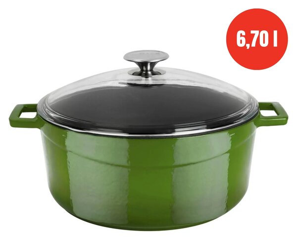 Lava Glaze okrugli Dutch oven sa staklenim poklopcem