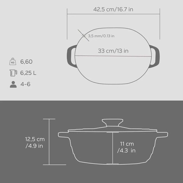 Lava Experience ovalni Dutch oven