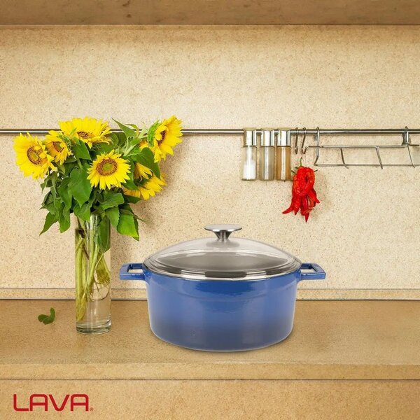 Lava Glaze okrugli Dutch oven sa staklenim poklopcem