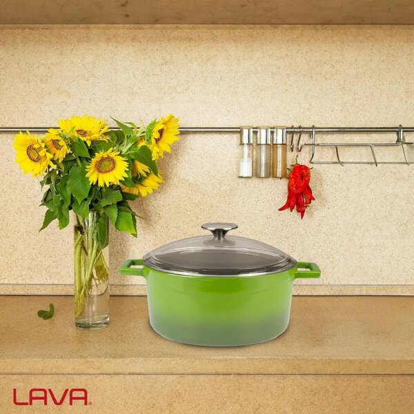 Lava Glaze okrugli Dutch oven sa staklenim poklopcem
