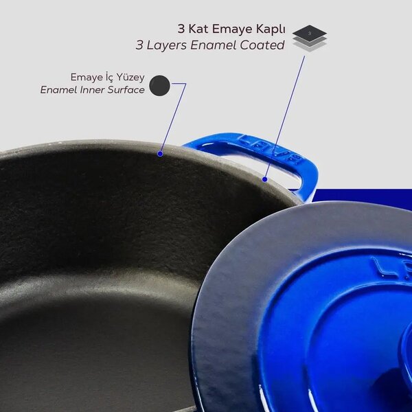 Lava Experience okrugli niski Dutch oven