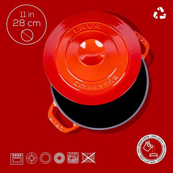 Lava Experience okrugli niski Dutch oven