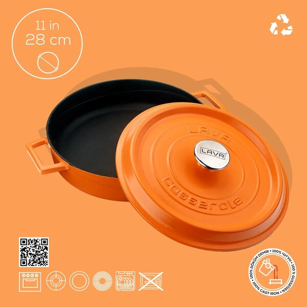 Lava okrugli niski Dutch oven