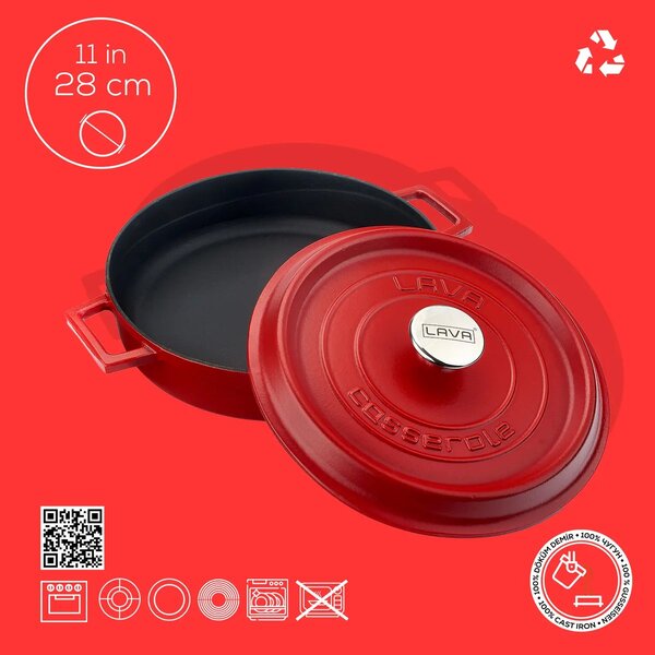 Lava okrugli niski Dutch oven