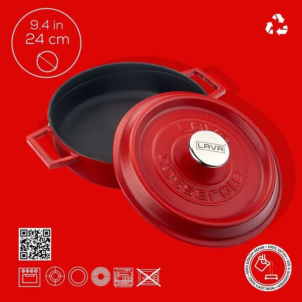 Lava okrugli niski Dutch oven