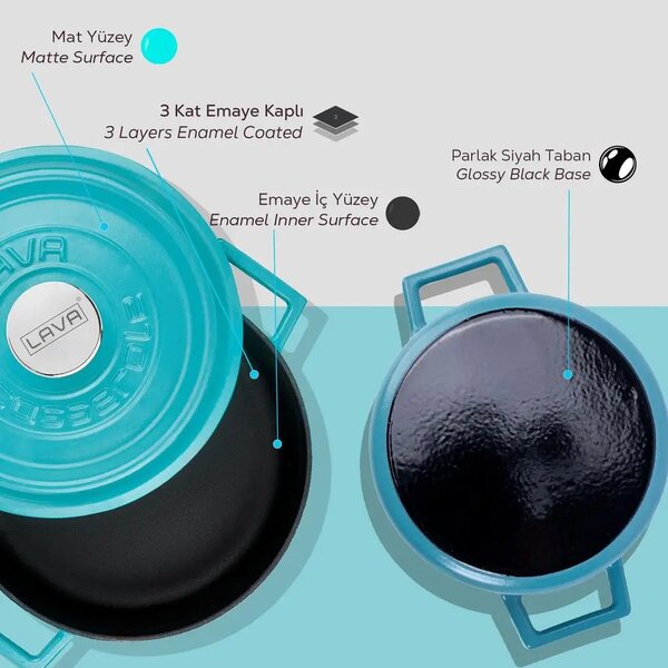 Lava okrugli niski Dutch oven