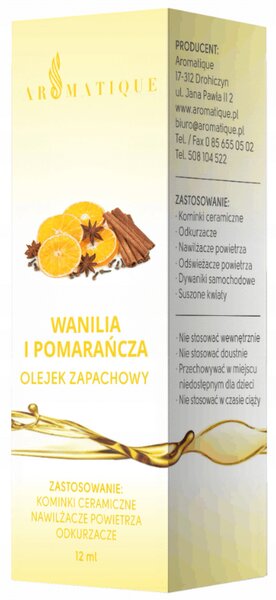 Mirisno ulje vanilija-naranča 12 ml