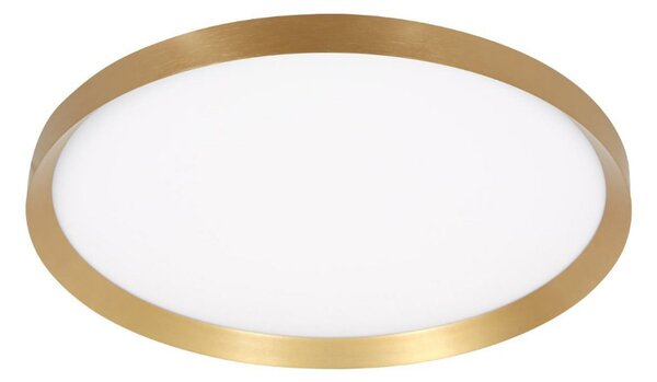 Steinhauer Flady LED stropna svjetiljka, zlatne boje, Ø 50 cm direktno/indirektno, prigušiva, Zlato / mjed, Dnevni boravak/blagovaonica, Metal