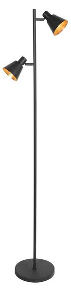 Steinhauer Oeroe podna lampa, dvije žarulje, crna, metalna, E14, Dnevni boravak/blagovaonica, Metal