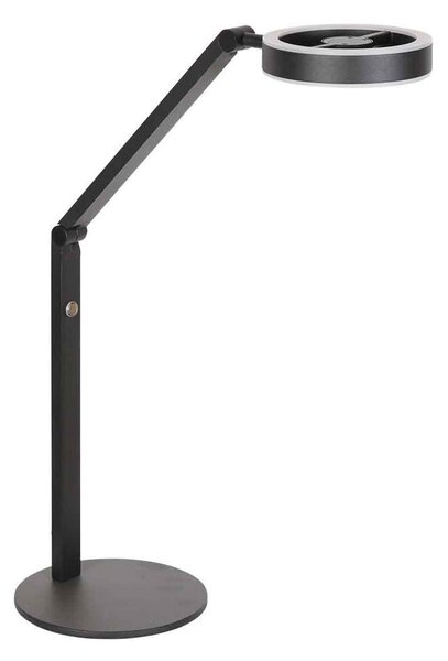 Steinhauer LED stolna lampa Ringlux, crna, metalna, podesiva, prigušiva, Crno, Dnevni boravak/blagovaonica, Metal