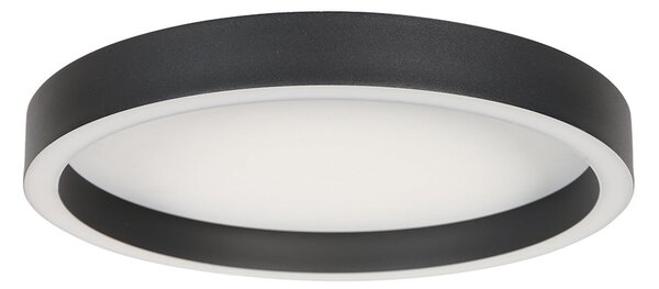 Steinhauer Ringlux LED stropna svjetiljka, crna, Ø 30 cm, metalna, 2700 K, prigušiva, Crno, Dnevni boravak/blagovaonica, Metal
