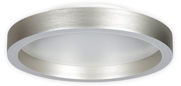 Steinhauer Ringlux LED stropna svjetiljka, čelično siva, Ø 30 cm, metalna, 2700 K, prigušiva, Metalik, Dnevni boravak/blagovaonica, Metal