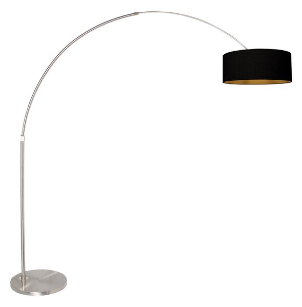 Steinhauer Podna svjetiljka Sparkled Light, čelik/crno-zlatna, 240 cicana, prigušiva, Metalik, Dnevni boravak/blagovaonica, Metal, Stalak kišobran