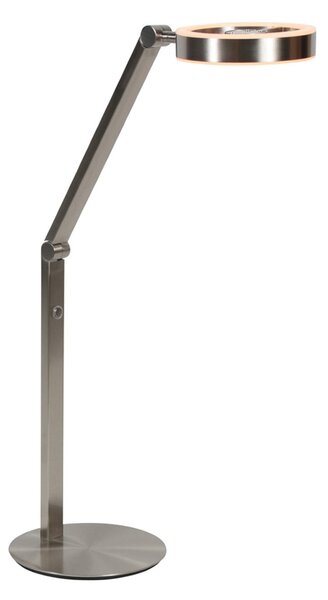 Steinhauer Ringlux LED stolna lampa, boje čelika, metal, 2700 K, prigušivač, prigušiva, Metalik, Dnevni boravak/blagovaonica, Metal, Stolni stol