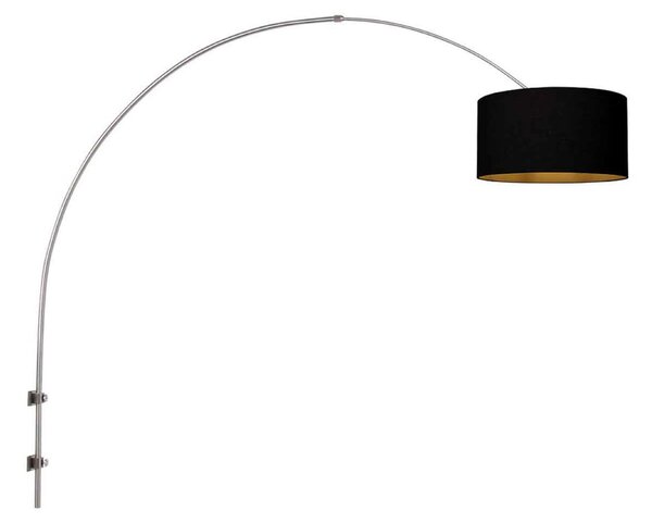 Steinhauer Zidna lampa Sparkled Light, čelik/crno-zlatna, projekcija 175 cm, prigušiva, Metalik, Dnevni boravak/blagovaonica, Metal