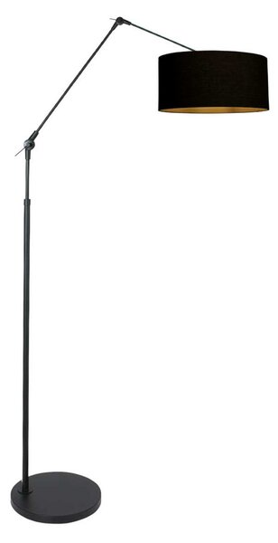 Steinhauer Podna lampa Prestige Chic, crna/crno-zlatna, visina 250 cm, prigušiva, Crno, Dnevni boravak/blagovaonica, Metal