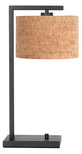 Steinhauer Stolna lampa Stan, crno/smeđa, visina 51 cm, pluto, Crno, Dnevni boravak/blagovaonica, Metal