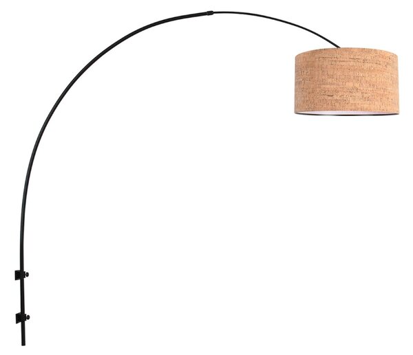 Steinhauer Zidna lampa Sparkled Light, crno/smeđa, visina 240 cm, pluto, prigušiva, Smeđa / hrđa, Dnevni boravak/blagovaonica, Ostalo