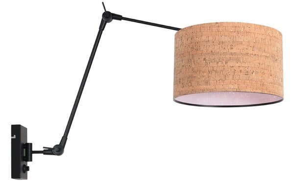 Steinhauer Zidna lampa Prestige Chic, crna/smeđa, projekcija 90 cm, pluto, prigušiva, Crno, Dnevni boravak/blagovaonica, Metal