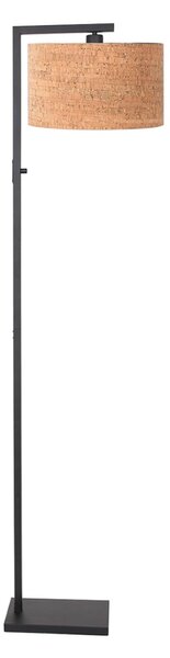 Steinhauer Podna lampa Stang, crno/smeđa, visina 160 cm, pluto, Crno, Dnevni boravak/blagovaonica, Metal