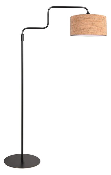 Steinhauer Bloeba podna lampa, crno/smeđa, visina 165 cm, pluto, prigušiva, Smeđa / hrđa, Dnevni boravak/blagovaonica, Metal