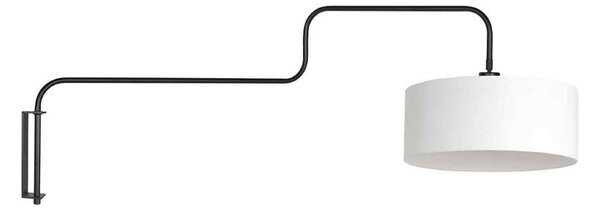 Steinhauer Zidna lampa Bloeba, crno/bijela, projekcija 140 cm, lanena, Crno, Dnevni boravak/blagovaonica, Metal
