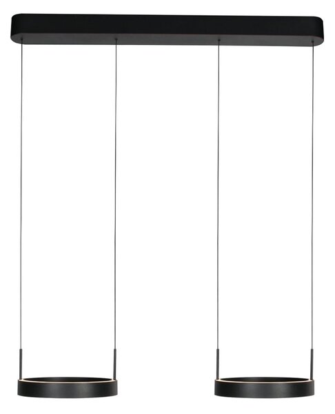 Steinhauer Mykty LED viseća lampa, crna, duljina 95 cm, metalna, 4 žarulje., prigušiva, Crno, Dnevni boravak/blagovaonica, Metal