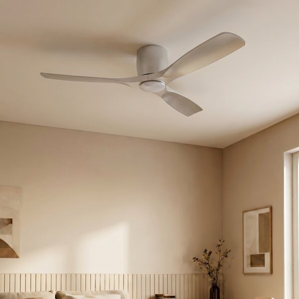Moneno Smart LED stropni ventilator, srebrni, DC, prigušiv, CCT - Lucande Lucande, Moneno, prigušiv, Metalik, Dnevna soba, Metal, Moderan