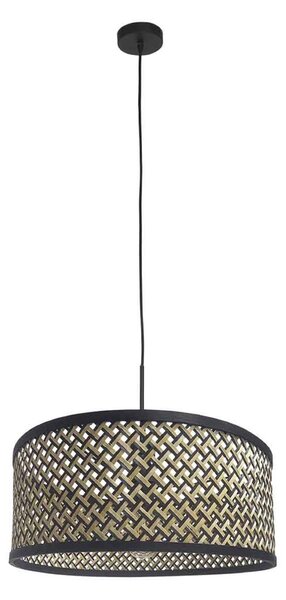 Steinhauer Lampica Sparkled Light, tkani sjenilo u crnoj i drvenoj boji, prigušiva, Crno, Dnevni boravak/blagovaonica, Bambus